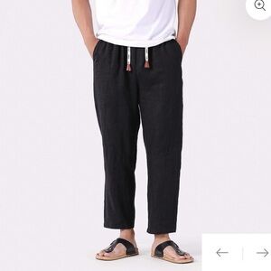 Kidoriman Cropped Linen Pants